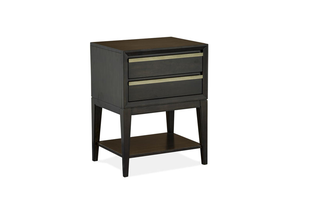 Magnussen Furniture Modern Geometry Open Nightstand in French Roast