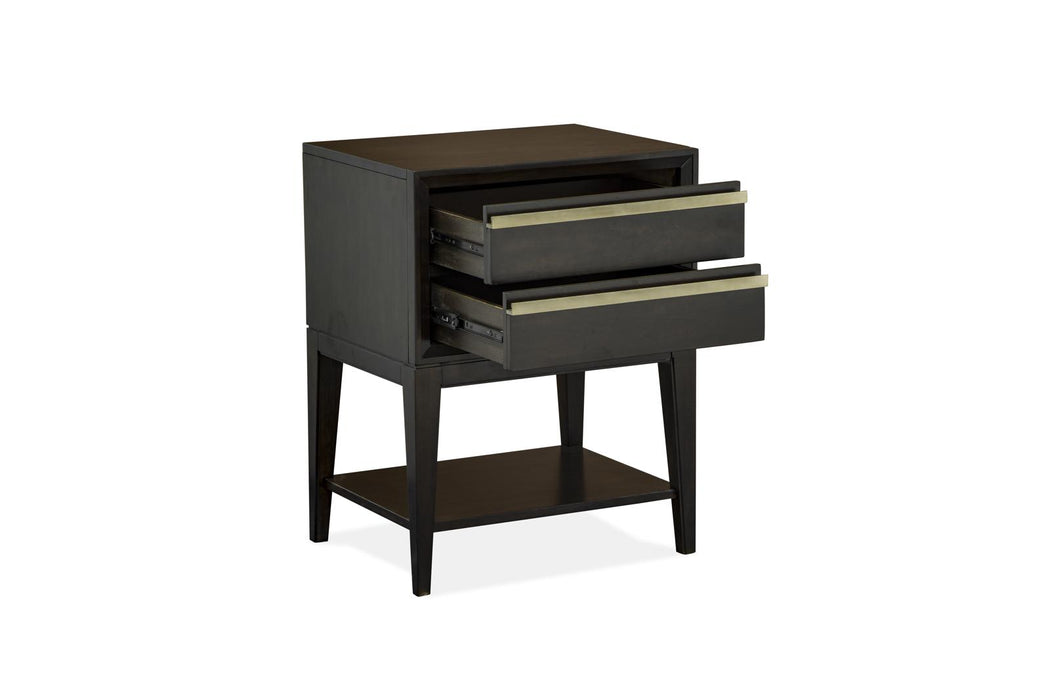 Magnussen Furniture Modern Geometry Open Nightstand in French Roast