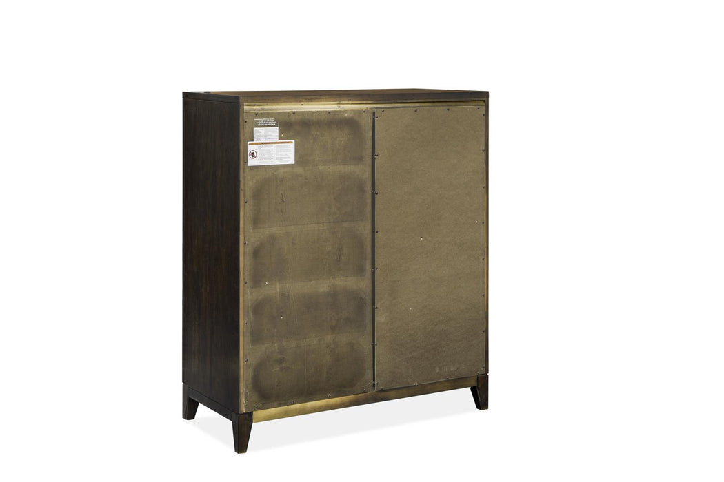 Magnussen Furniture Modern Geometry Sliding Door Chest in French Roast