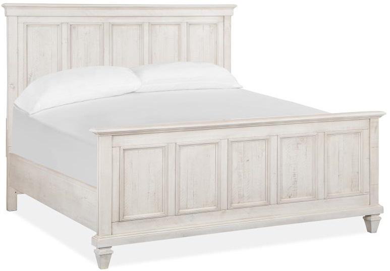 Magnussen Furniture Newport Cal King Panel Bed in Alabaster