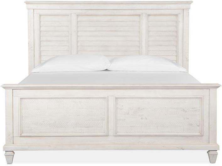 Magnussen Furniture Newport Cal King Shutter Panel Bed in Alabaster image