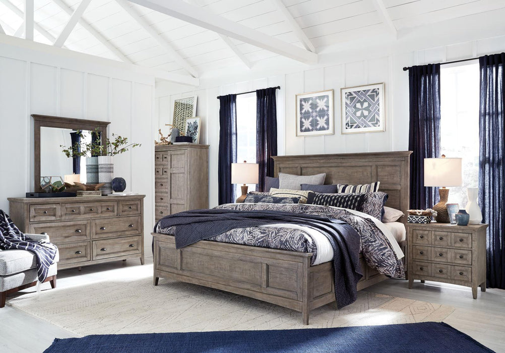 Magnussen Furniture Paxton Place California King Panel Bed in Dovetail Grey