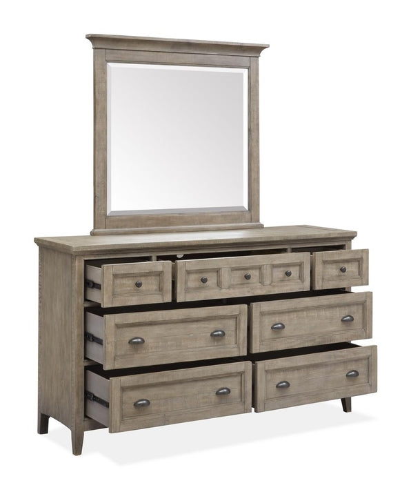 Magnussen Furniture Paxton Place Landscape Mirror in Dovetail Grey