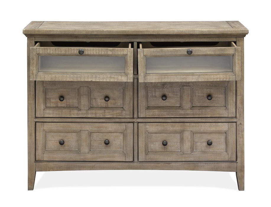 Magnussen Furniture Paxton Place Media Chest in Dovetail Grey