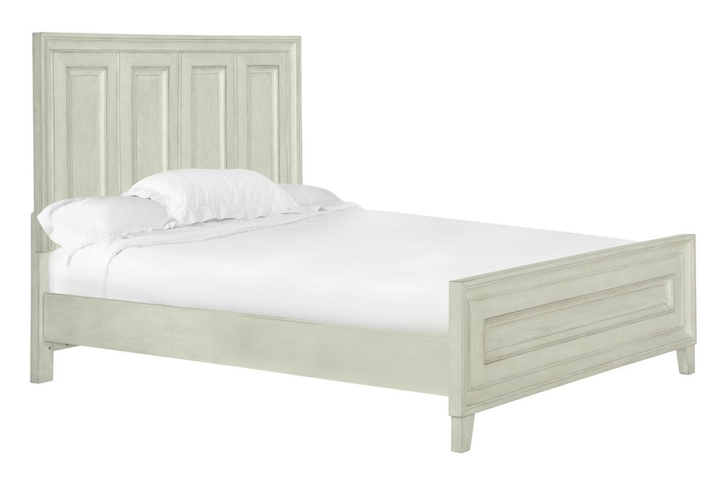 Magnussen Furniture Raelynn California King Panel Bed in Weathered White