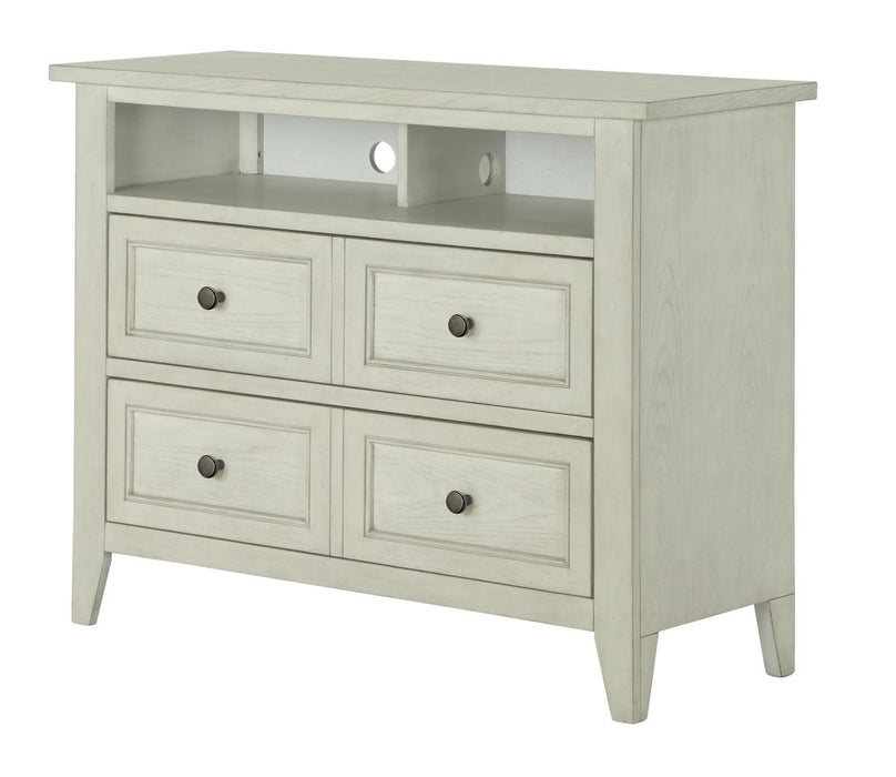 Magnussen Furniture Raelynn Media Chest in Weathered White