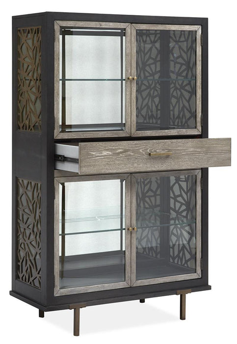 Magnussen Furniture Ryker Display Cabinet in Nocturn Black