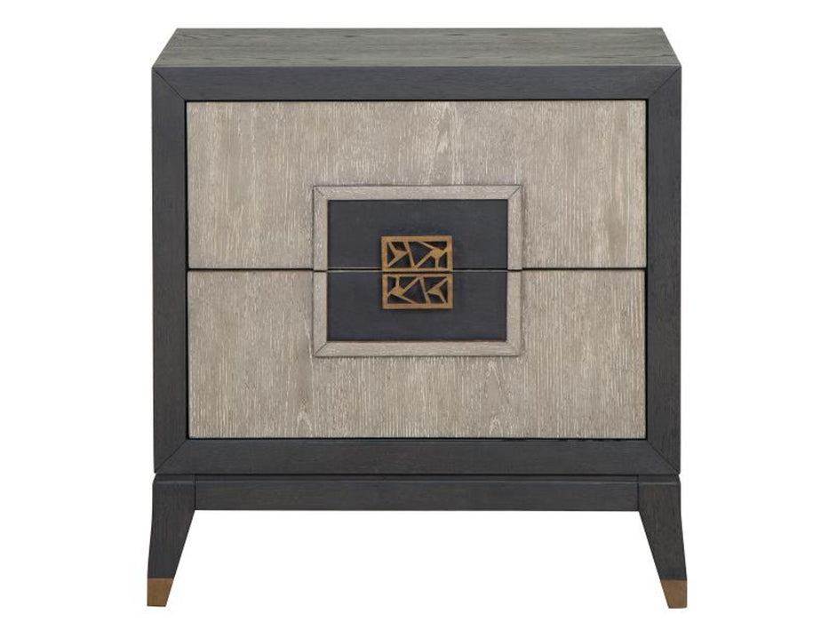 Magnussen Furniture Ryker Drawer Nightstand in Nocturn Black/Coventry Grey