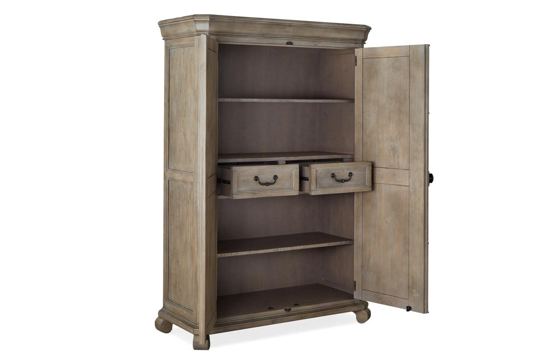 Magnussen Furniture Tinley Park Door Chest in Dove Tail Grey