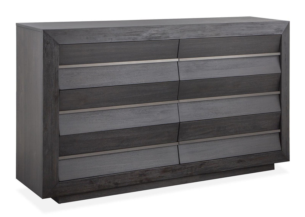 Magnussen Furniture Wentworth Village Double Drawer Dresser in Sandblasted Oxford Black