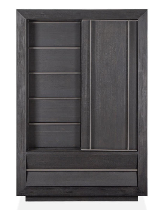 Magnussen Furniture Wentworth Village Sliding Door Chest in Sandblasted Oxford Black image