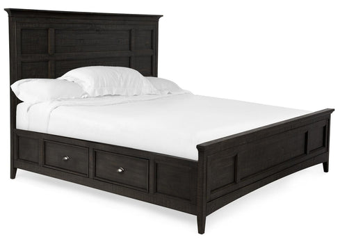 Magnussen Furniture Westley Falls Queen Panel Bed with Storage Rails in Graphite image