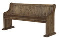 Magnussen Furniture Willoughby Wood Bench in Weathered Barley image