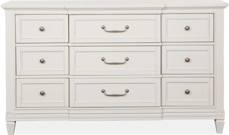 Magnussen Furniture Willowbrook 9 Drawer Dresser in Egg Shell White image