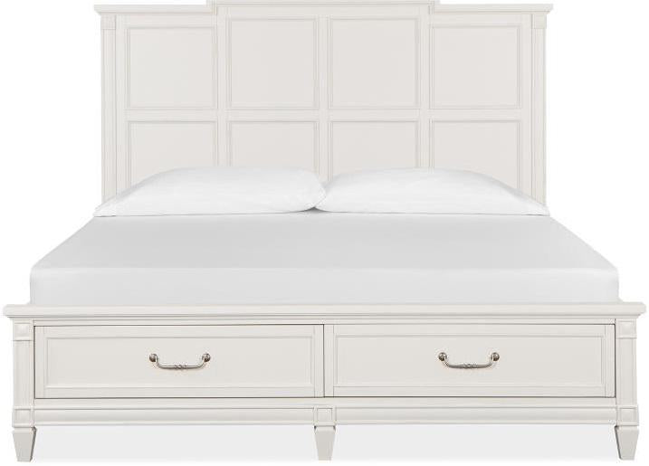 Magnussen Furniture Willowbrook King Storage Bed in Egg Shell White image