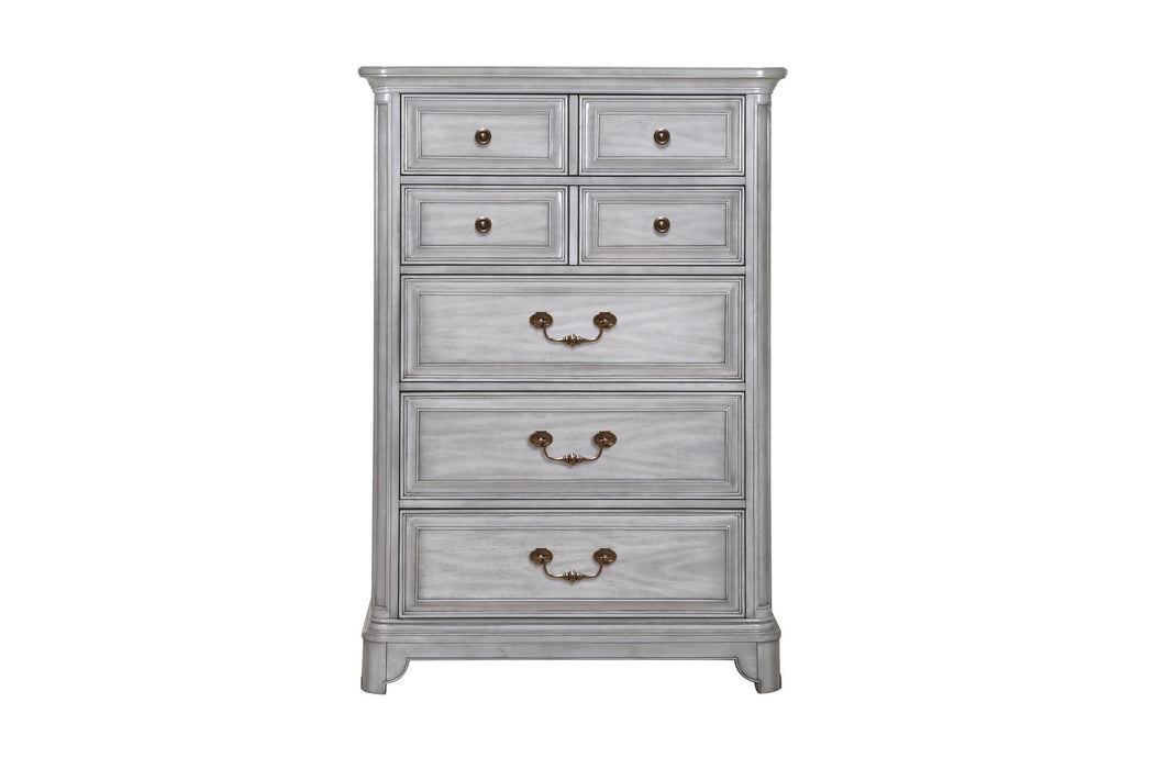 Magnussen Furniture Windsor Lane Drawer Chest in Weathered White