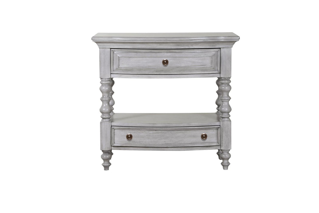 Magnussen Furniture Windsor Lane Open Nightstand in Weathered White