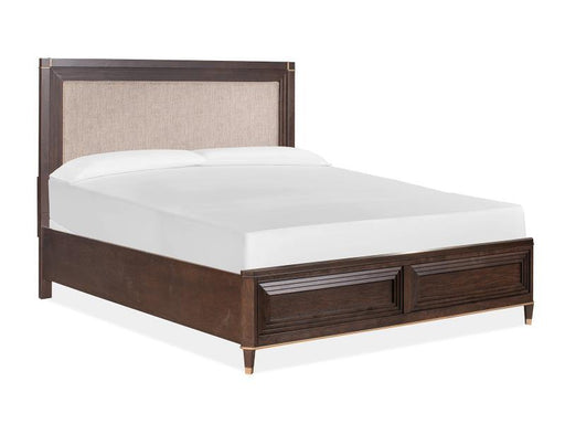 Magnussen Furniture Zephyr California King Upholstered Panel Bed in Sable image