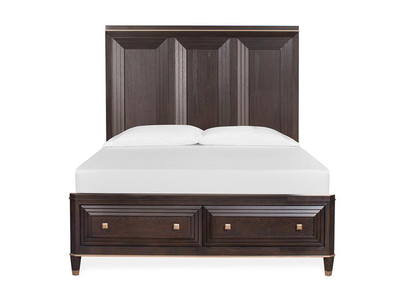 Magnussen Furniture Zephyr Queen Panel Storage Bed in Sable