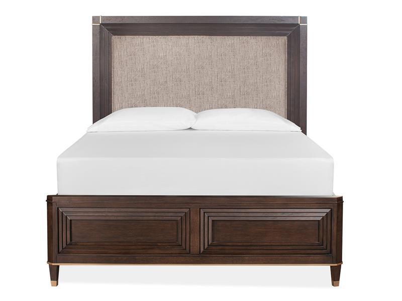 Magnussen Furniture Zephyr Queen Upholstered Panel Bed in Sable