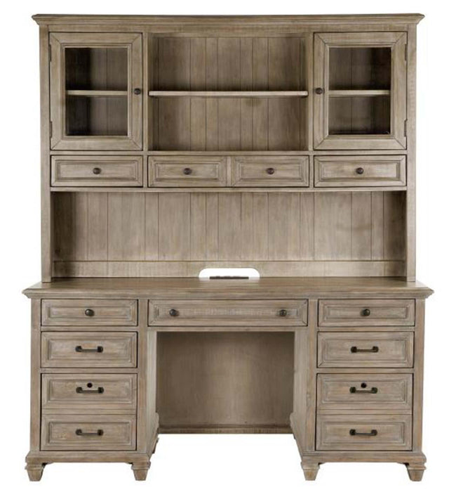 Magnussen Lancaster Credenza with Hutch in Dove Tail Grey