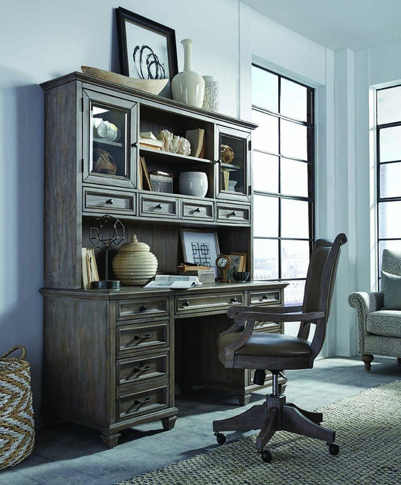 Magnussen Lancaster Credenza with Hutch in Dove Tail Grey