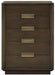 Magnussen Furniture Nouvel 5 Drawer Chest in Russet image