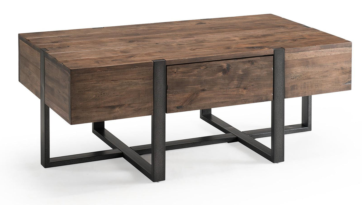 Magnussen Prescott Condo Rectangular Cocktail Table in Rustic Honey image