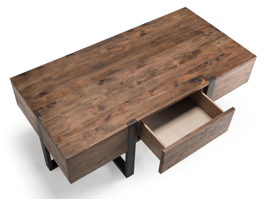 Magnussen Prescott Condo Rectangular Cocktail Table in Rustic Honey