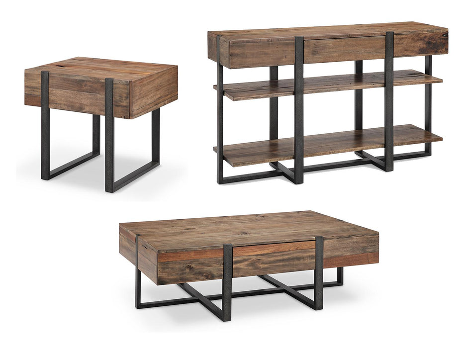 Magnussen Prescott Rectangular Cocktail Table in Rustic Honey