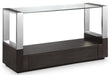 Magnussen Revere Rectangular Sofa Table in Graphite and Chrome image